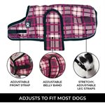 SHEDROW K9 GLACIER MANTEAU PLAID VIOLET SMALL